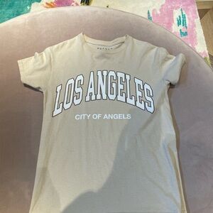 PacSun Beige 'Los Angeles' Tee